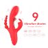 Bestoy - Vibratore a 3 punte con lingua (rosso)