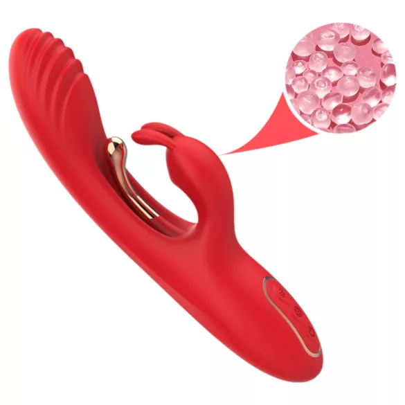 Bestoy - vibratore punto G e clitoride - stimolatore - silicone rosso