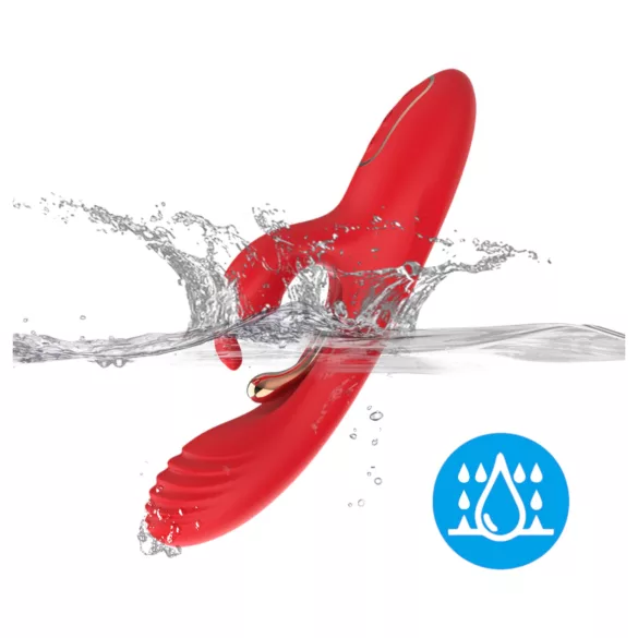 Bestoy - vibratore punto G e clitoride - stimolatore - silicone rosso