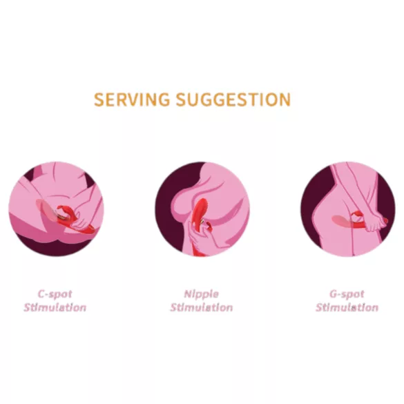 Bestoy - vibratore punto G e clitoride - stimolatore - silicone rosso