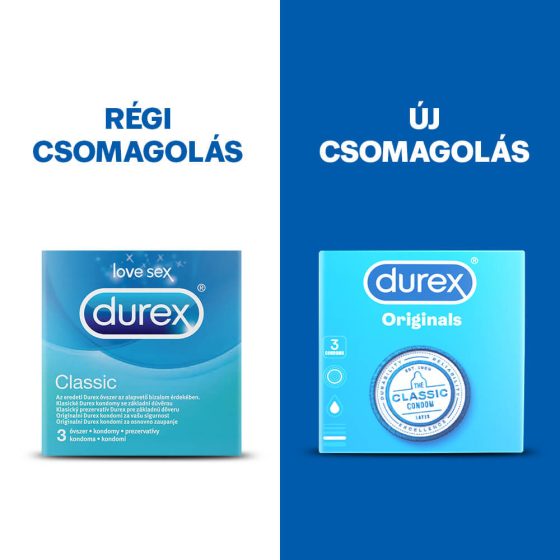 Durex Originals Classico - preservativi trasparenti (3 pezzi)