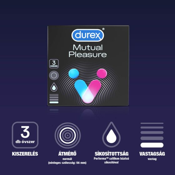 Durex Piacere Reciproco - preservativi ritardanti (3 pezzi)