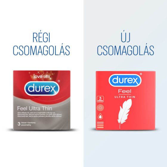 Durex Feel Ultra Thin - preservativo ultra realistico (3 pezzi)