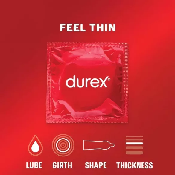 Durex - preservativi ultrasottili effetto naturale - confezione da 12
