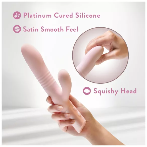 Blush Fraya - vibratore rabbit con stimolatore clitorideo - silicone rosa