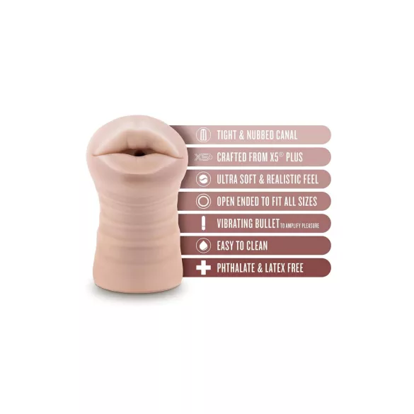 Enlust Nicole - bocca vibrante realistico - silicone naturale
