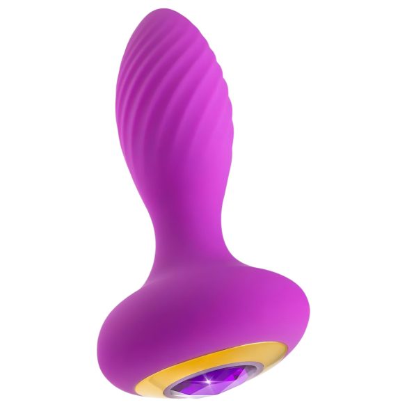 Oh My Gem - plug anale vibrante con gemma (viola)
