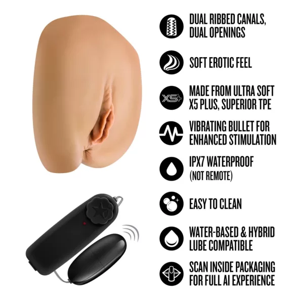 Enlust Camila - finta vagina vibrante con immagini AI (naturale)