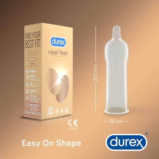 Durex Real Feel - preservativo senza lattice (10 pezzi)