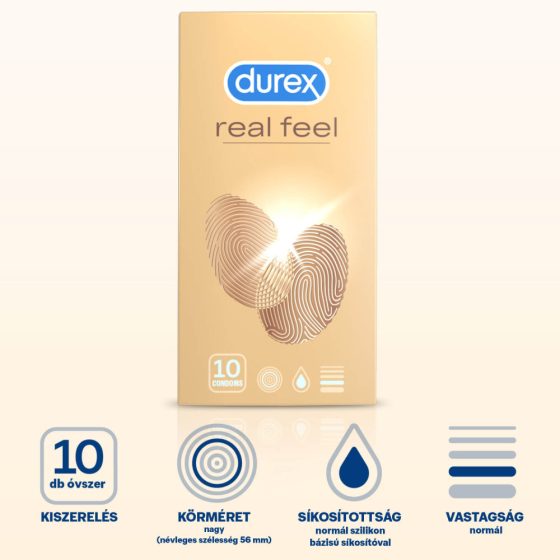 Durex Sensazione Naturale - preservativi senza lattice (confezione da 10 pezzi)