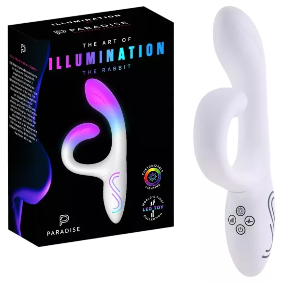 Paradise Illumination - vibratore con braccio clitorideo luminoso (bianco)