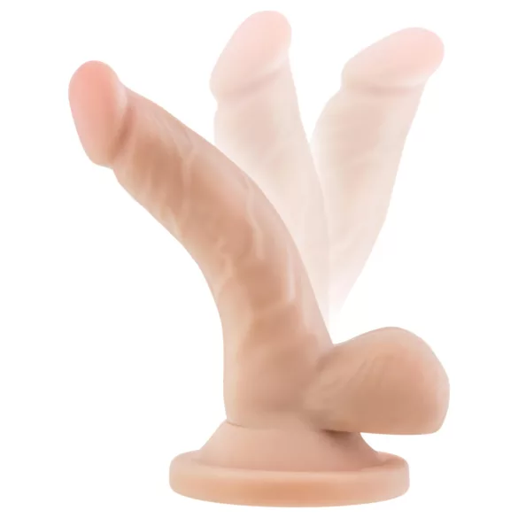 Dr. Skin 4 - dildo realistico con testicoli e ventosa - pelle naturale 12cm