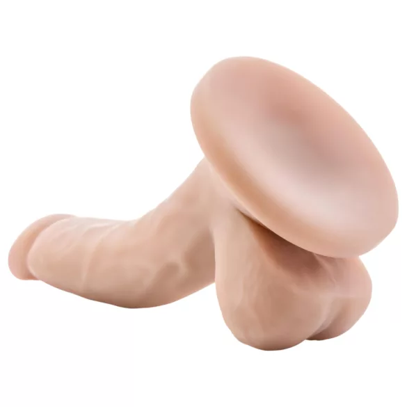 Dr. Skin 4 - dildo realistico con testicoli e ventosa - pelle naturale 12cm