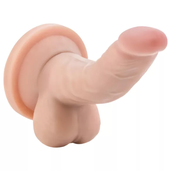 Dr. Skin 4 - dildo realistico con testicoli e ventosa - pelle naturale 12cm