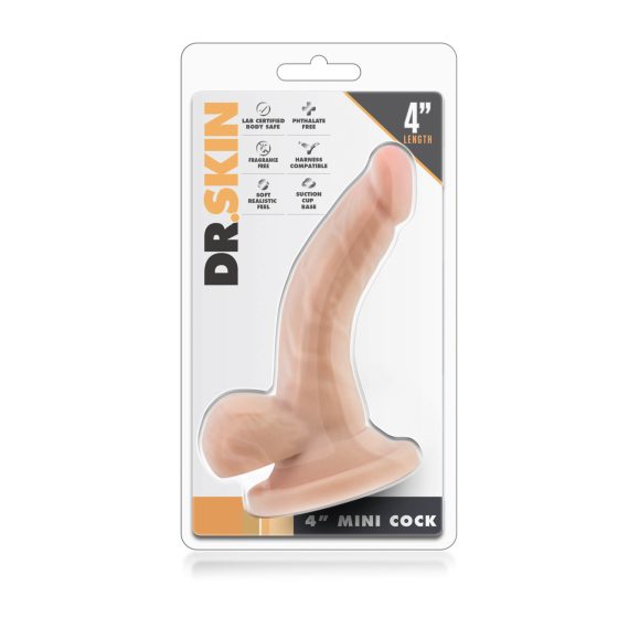 Dott. Skin 4 - Dildo realistico con ventosa e testicoli - colore naturale (12cm)