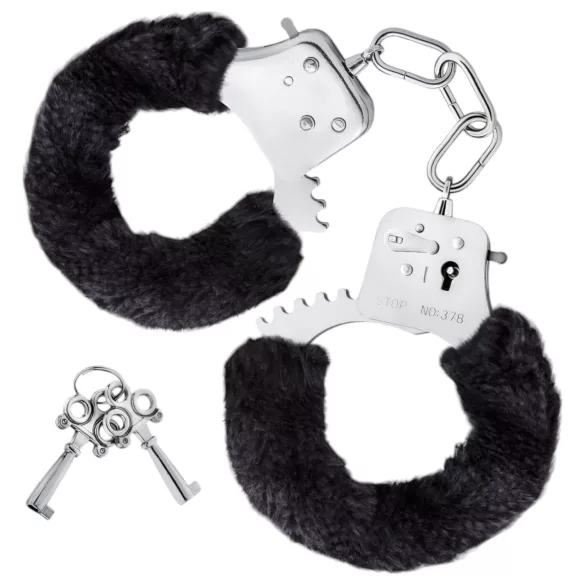 Temptasia Cuffs - manette peluche - nero