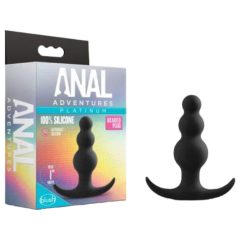 Anal Adventures Platinum - dildo anale perlato (nero)