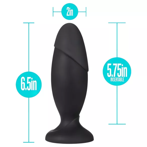 Anal Adventures Platinum Rocket - plug anale grande - nero