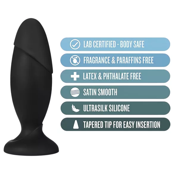 Anal Adventures Platinum Rocket - plug anale grande - nero