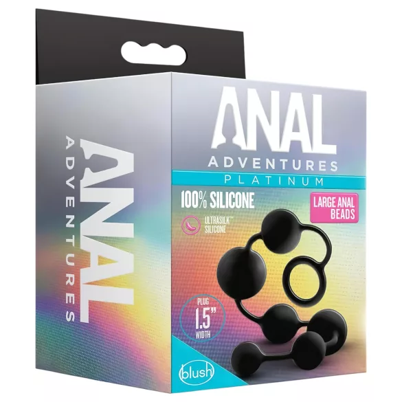 Anal Adventures - dildo anale perlato - silicone nero