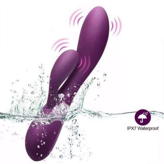 Vibratore Punto G ricaricabile con braccio per la stimolazione clitoridea Engily Ross Bacall 2.0 in silicone liquido morbido (lilla)