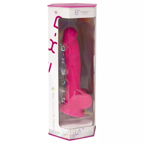 Silexd - vibratore realistico con testicoli e ventosa - telecomando - rosa