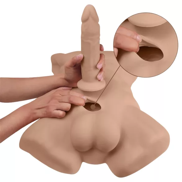 Silexd Apollo - masturbatore torso maschile - pelle scura naturali
