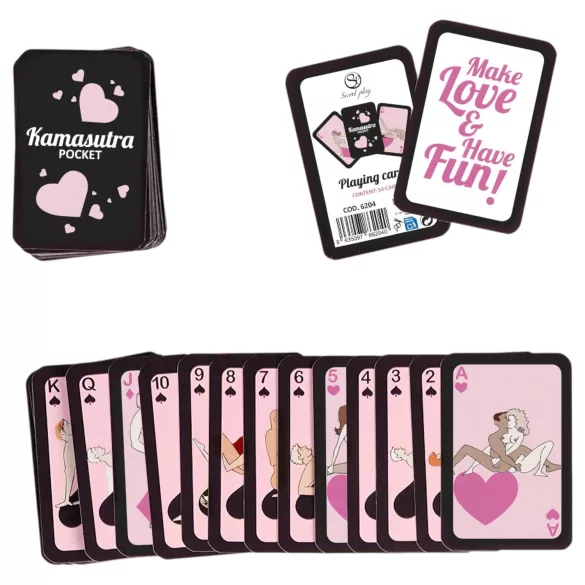 Secret Play Pocket Kamasutra - mazzo di carte con posizioni sessuali (54 carte)