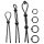 Addicted Toys - Set di anelli fallici in silicone - 7 pz (nero)
