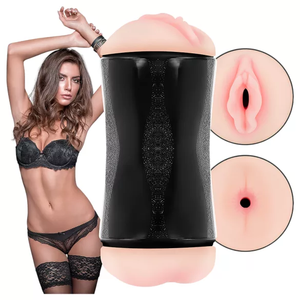 JamyJob - masturbatore doppio vagina e anale - colore naturale