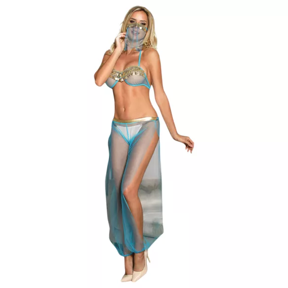 Subblime - Costume da sexy donna dell'harem con velo (blu) - L/XL