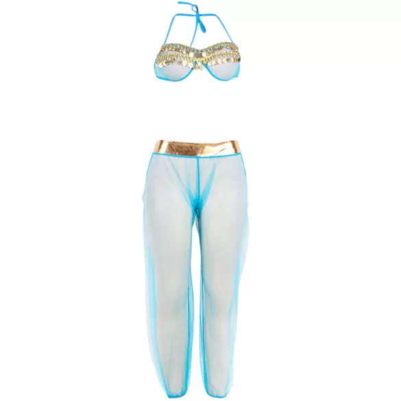 Subblime - Costume da sexy donna dell'harem con velo (blu) - L/XL