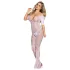 Subblime 951818 - tuta in rete con rose - (bianco) - S-L
