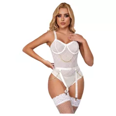 Subblime 954291 - body trasparente con catene - bianco L-XL
