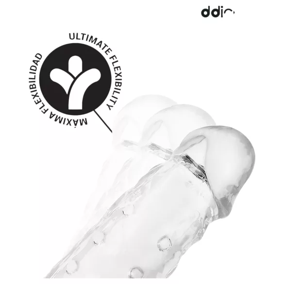 Addicted Toys - guaina per pene con anello per testicoli - 23cm trasparente