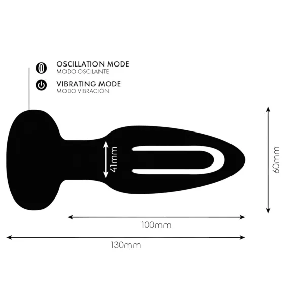 Addicted Toys - vibratore anale con lingua rotante - nero