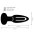 Addicted Toys - vibratore anale con lingua rotante - nero