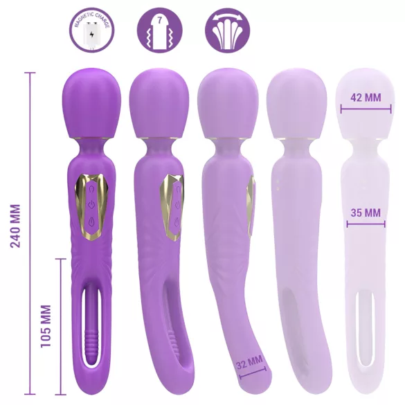 Intense Christy - vibratore massaggiatore leccalingua rotante - silicone viola