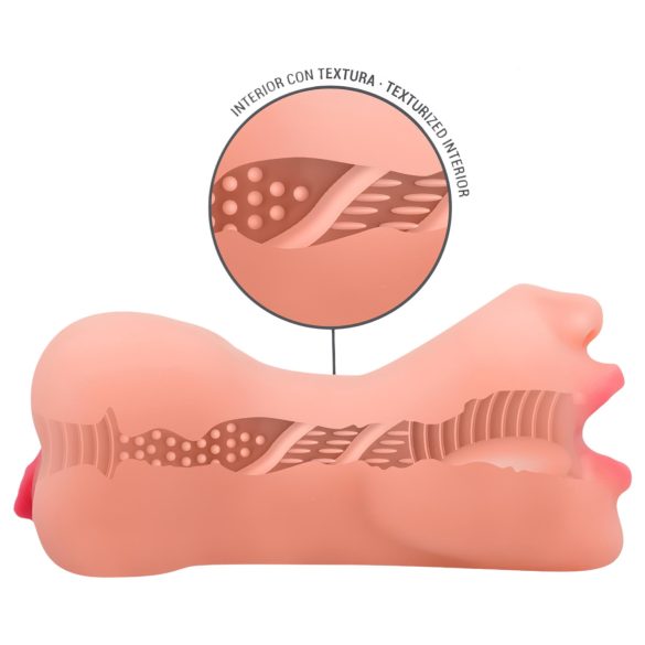 Intense Deep Touch Riley - bocca e vagina realistica masturbatore (naturale)