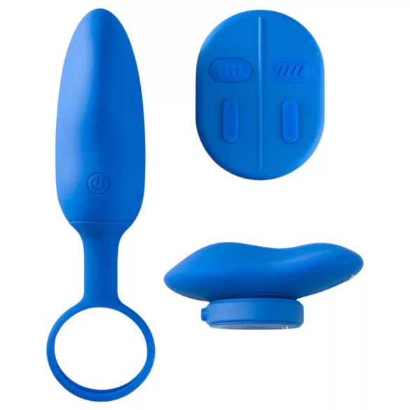 Platanomelón Mobi - set vibratore wireless ricaricabile - 2 pezzi - blu