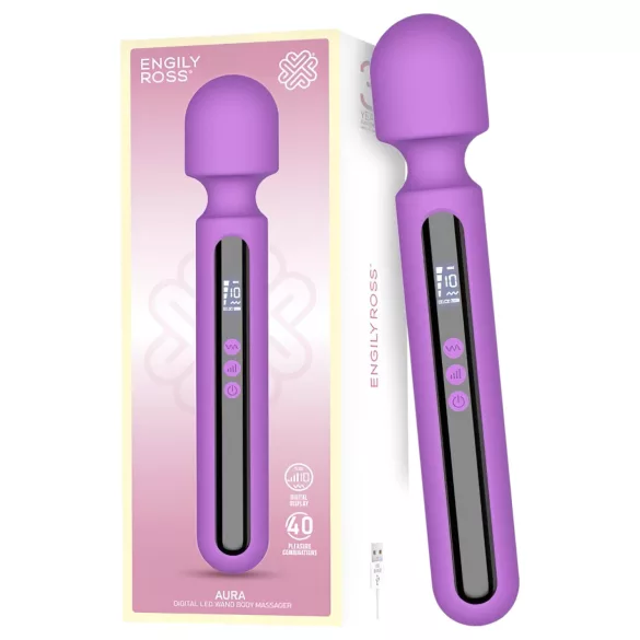 Engily Ross Aura - vibratore massaggiante ricaricabile digitale - viola