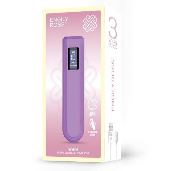 Engily Ross Whim - vibratore digitale a batteria (viola)