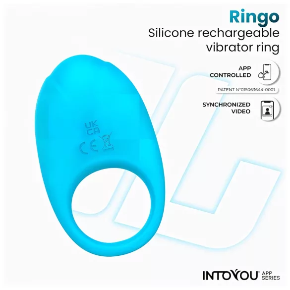 INTOYOU Ringo - anello fallico vibrante intelligente con app (blu)