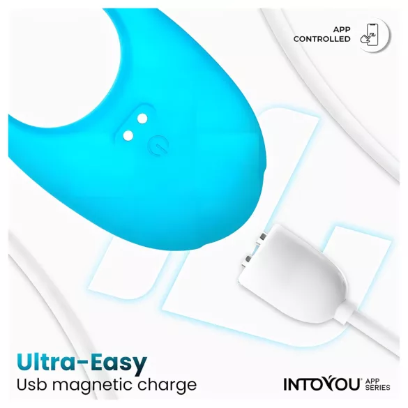 INTOYOU Ringo - anello fallico vibrante intelligente con app (blu)