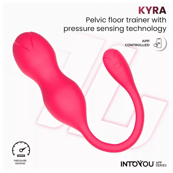 INTOYOU Kyra Pelvic - palline kegel vibratorie smart duo - silicone rosa