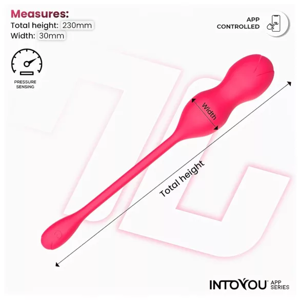 INTOYOU Kyra Pelvic - palline kegel vibratorie smart duo - silicone rosa