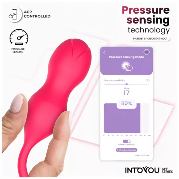 INTOYOU Kyra Pelvic - palline kegel vibratorie smart duo - silicone rosa