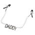 LateToBed Daddy - clip per capezzoli - metallo argento