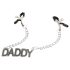 LateToBed Daddy - clip per capezzoli - metallo argento