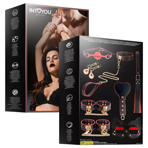 INTOYOU - kit BDSM avanzato - 8 pezzi - nero